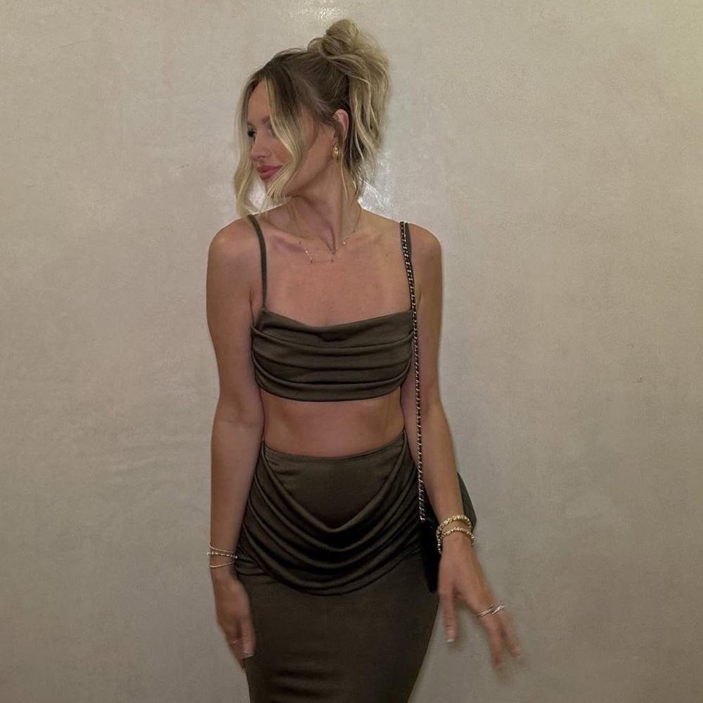 SHEIN Olive Two-Piece Dress